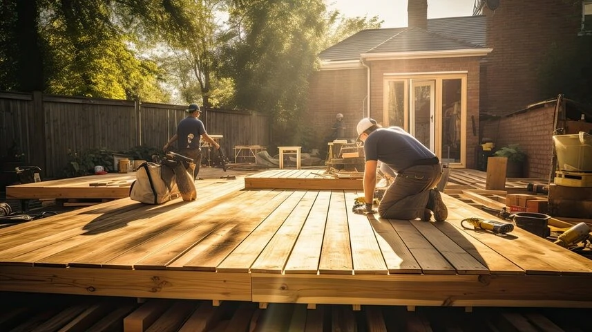 Old Louisville deck being replaced with a safe and durable outdoor living structure