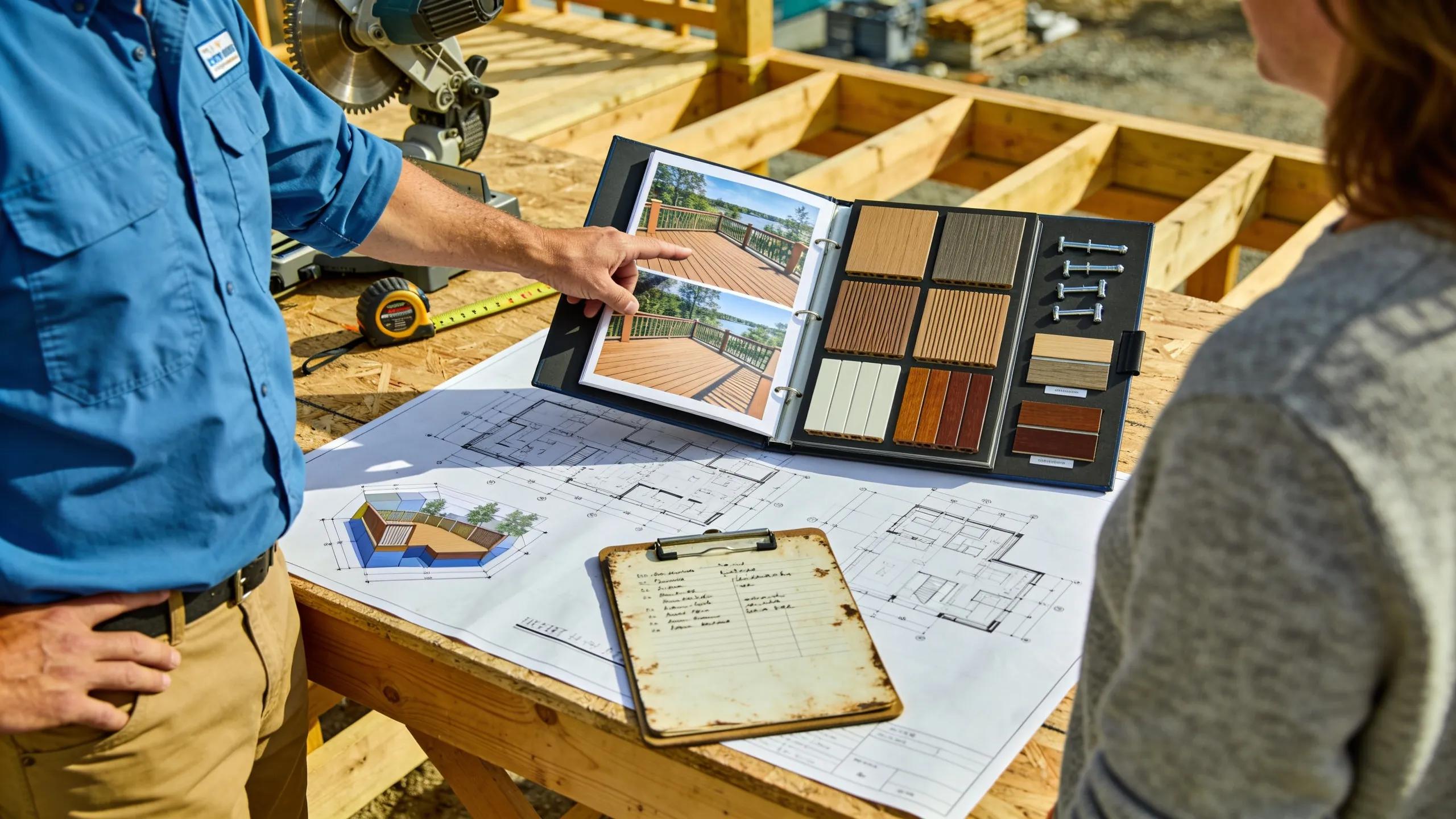 Natural wood deck constructed by experienced wood deck builders in Louisville, KY