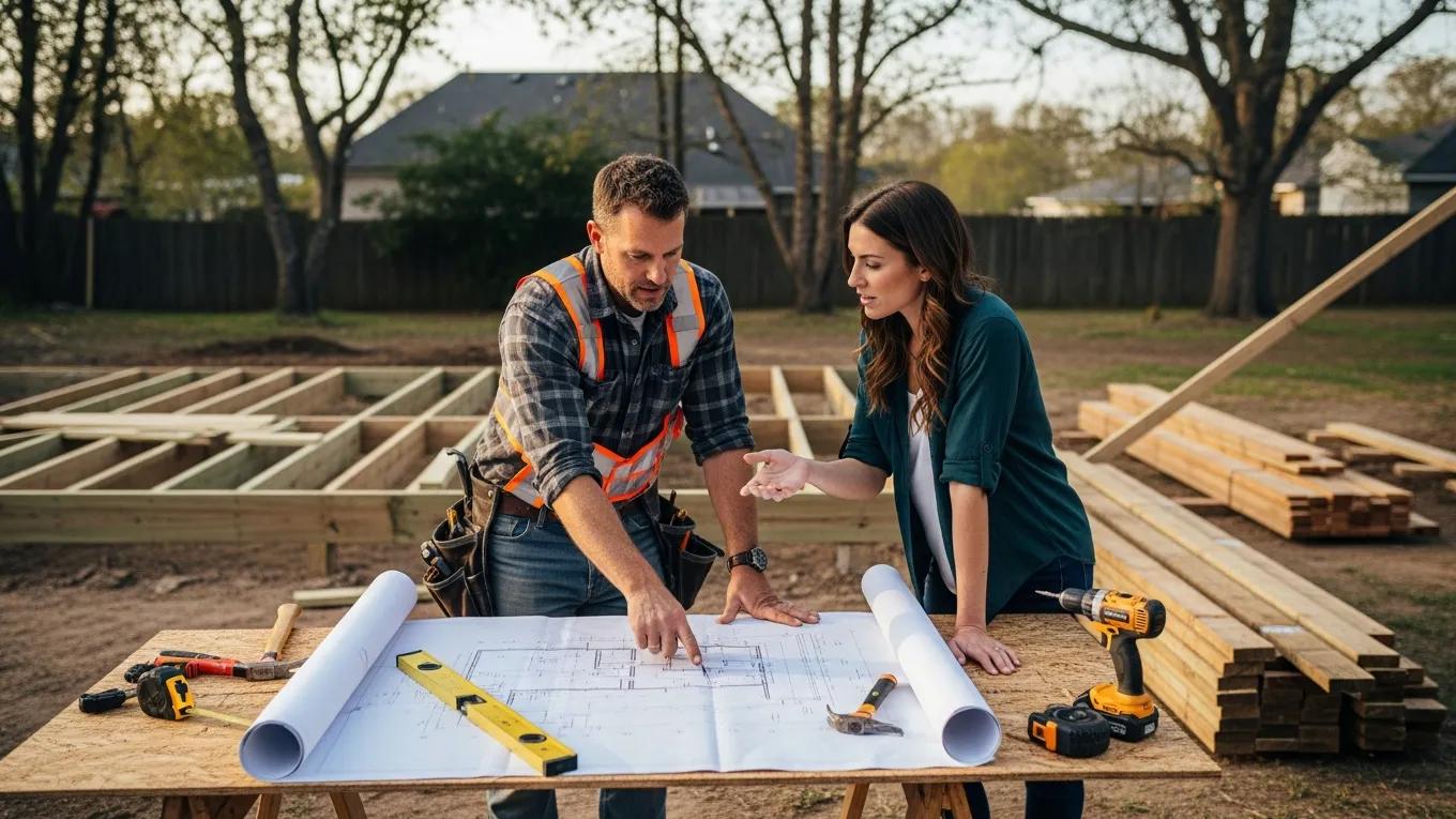 Trusted custom deck company in Louisville completing a backyard deck project