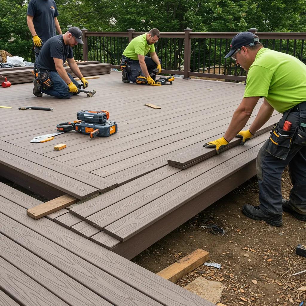 Classic Louisville wood deck featuring premium lumber and professional craftsmanship